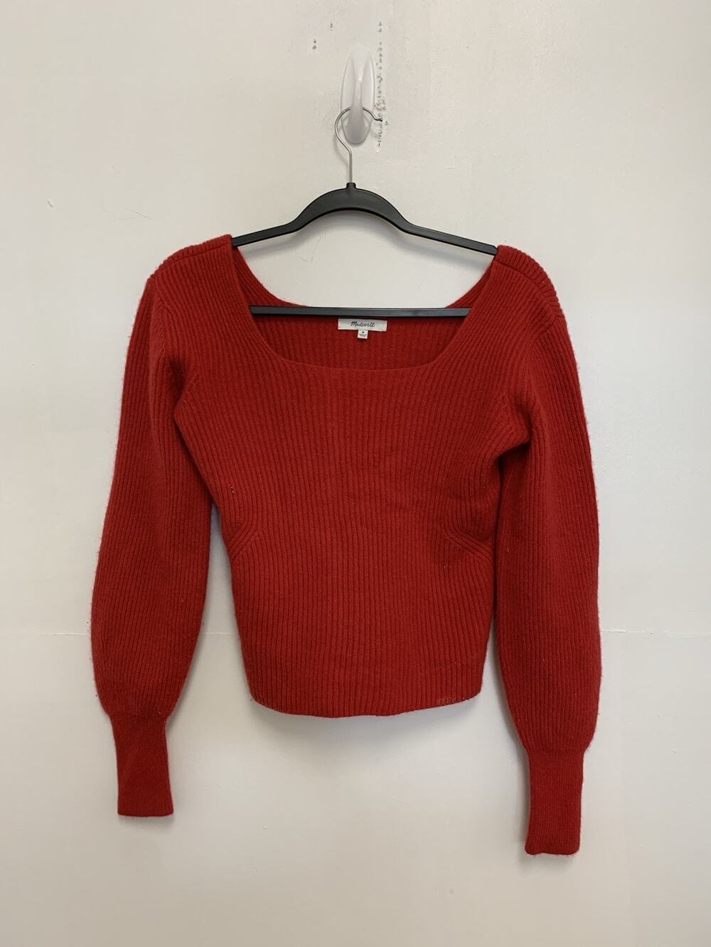 Madewell SoftWool Square-Neck Pullover Sweater Size Medium